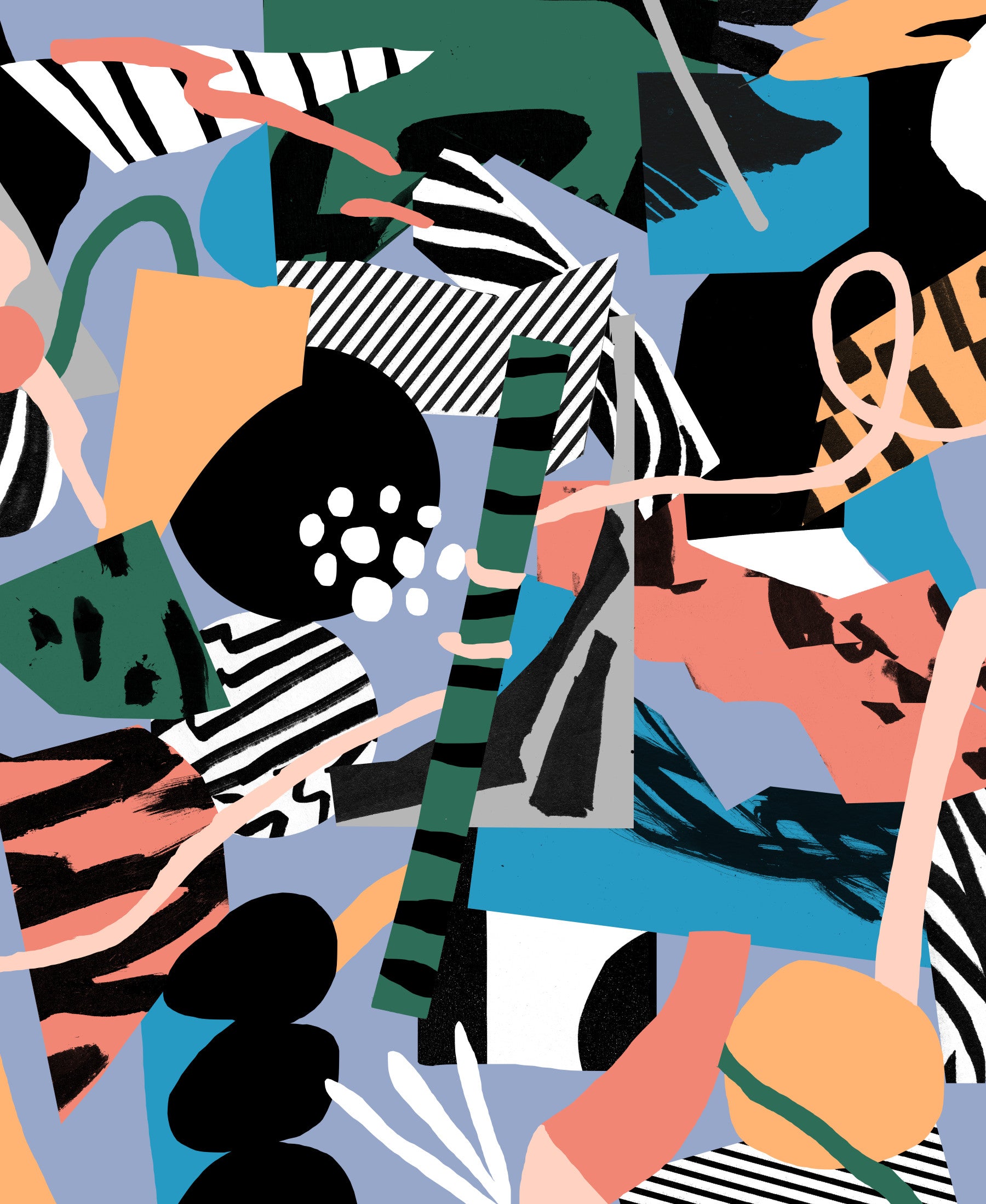 Abstract Shapes Wall Mural