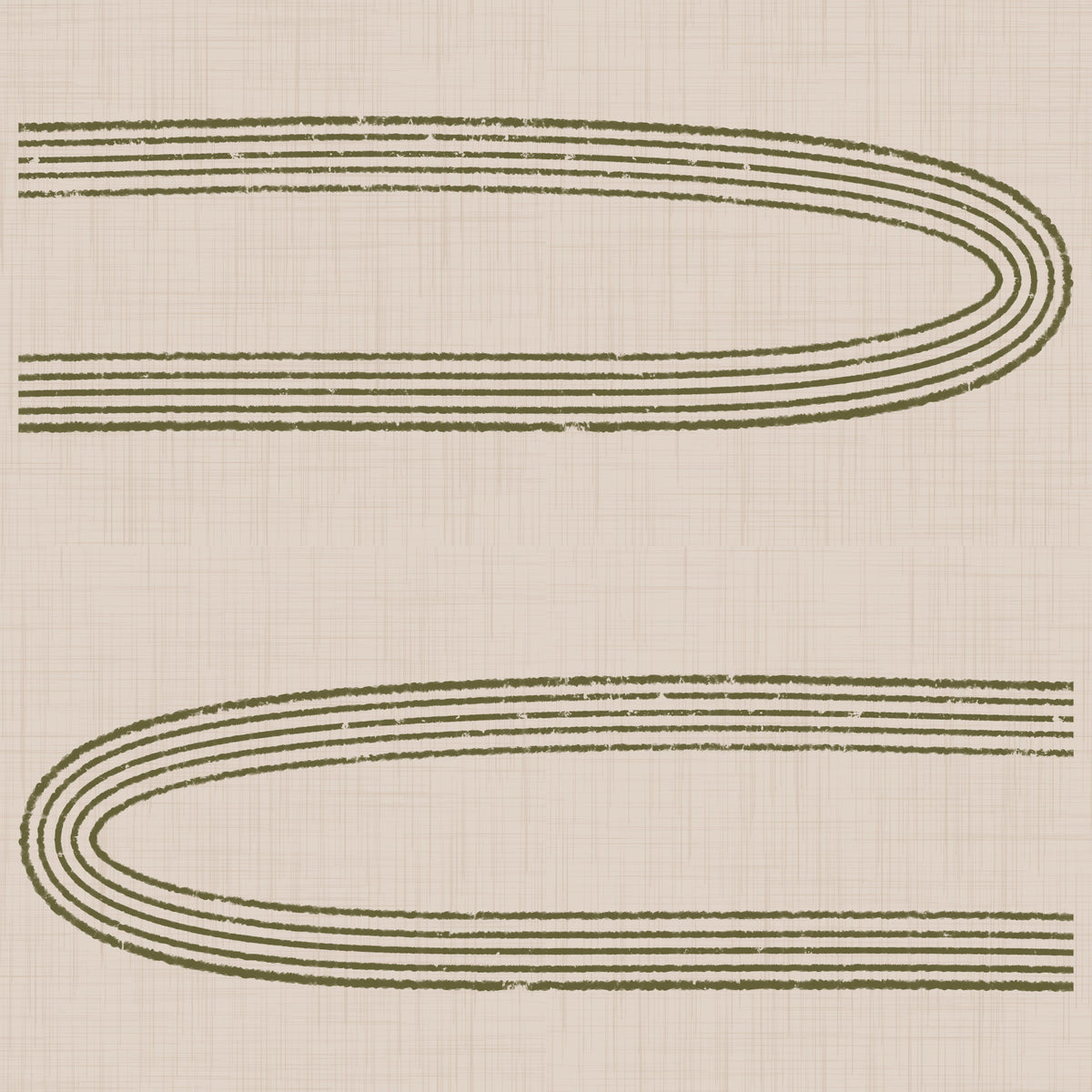 Retro Arch Lines - Sage & Olive Mid Century Modern Wallpaper⁠