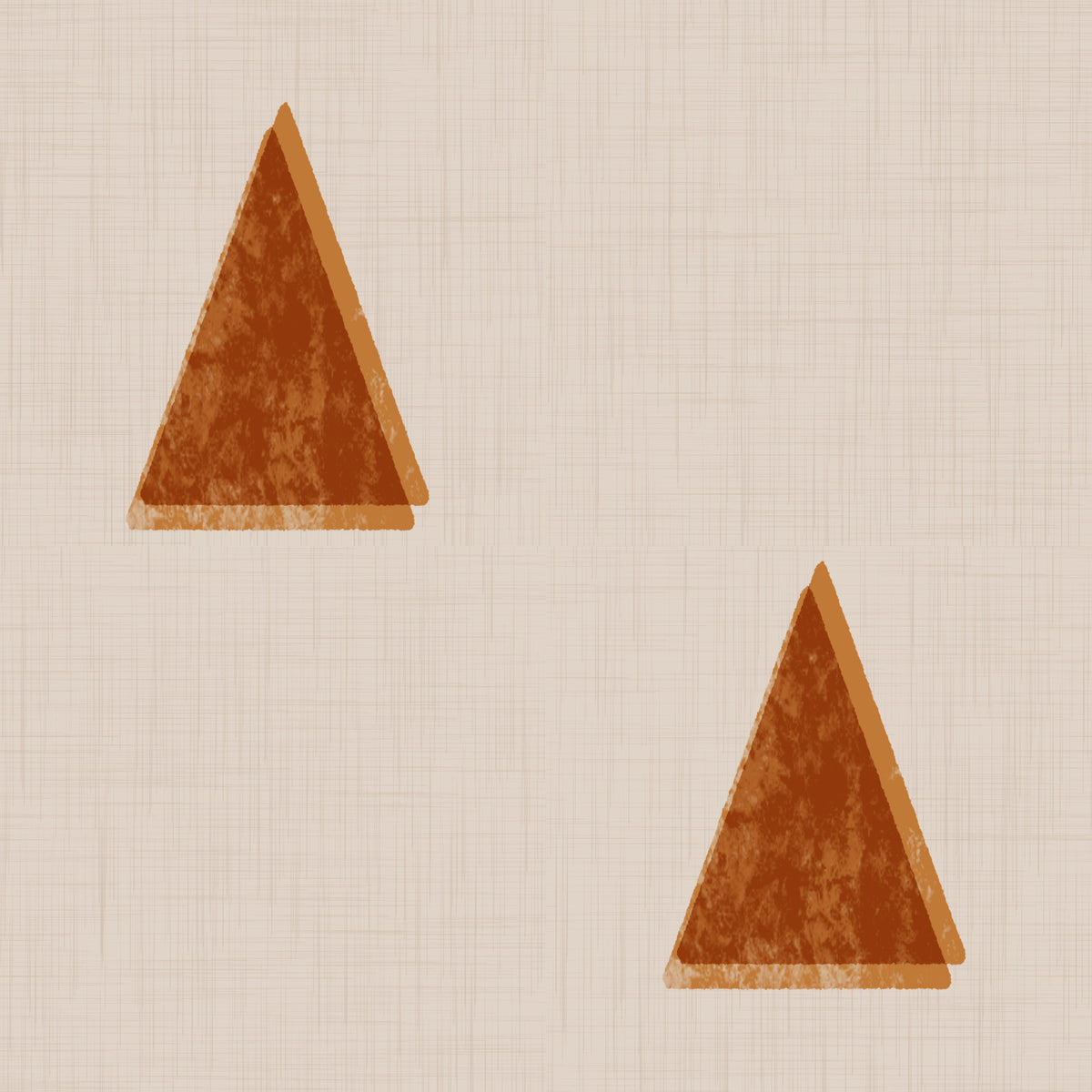 Japandi Triangle Grove - Soft Linen Minimal Mid Century Trees Wallpaper⁠ in your room — zoomed