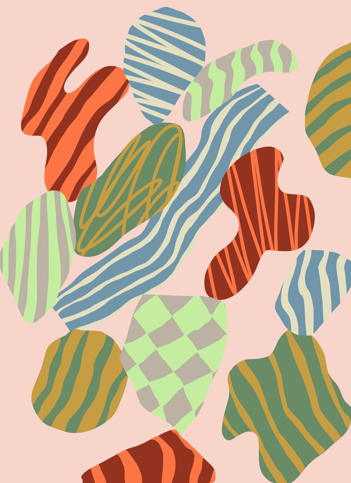 Heat waves Wall Mural in your room — zoomed