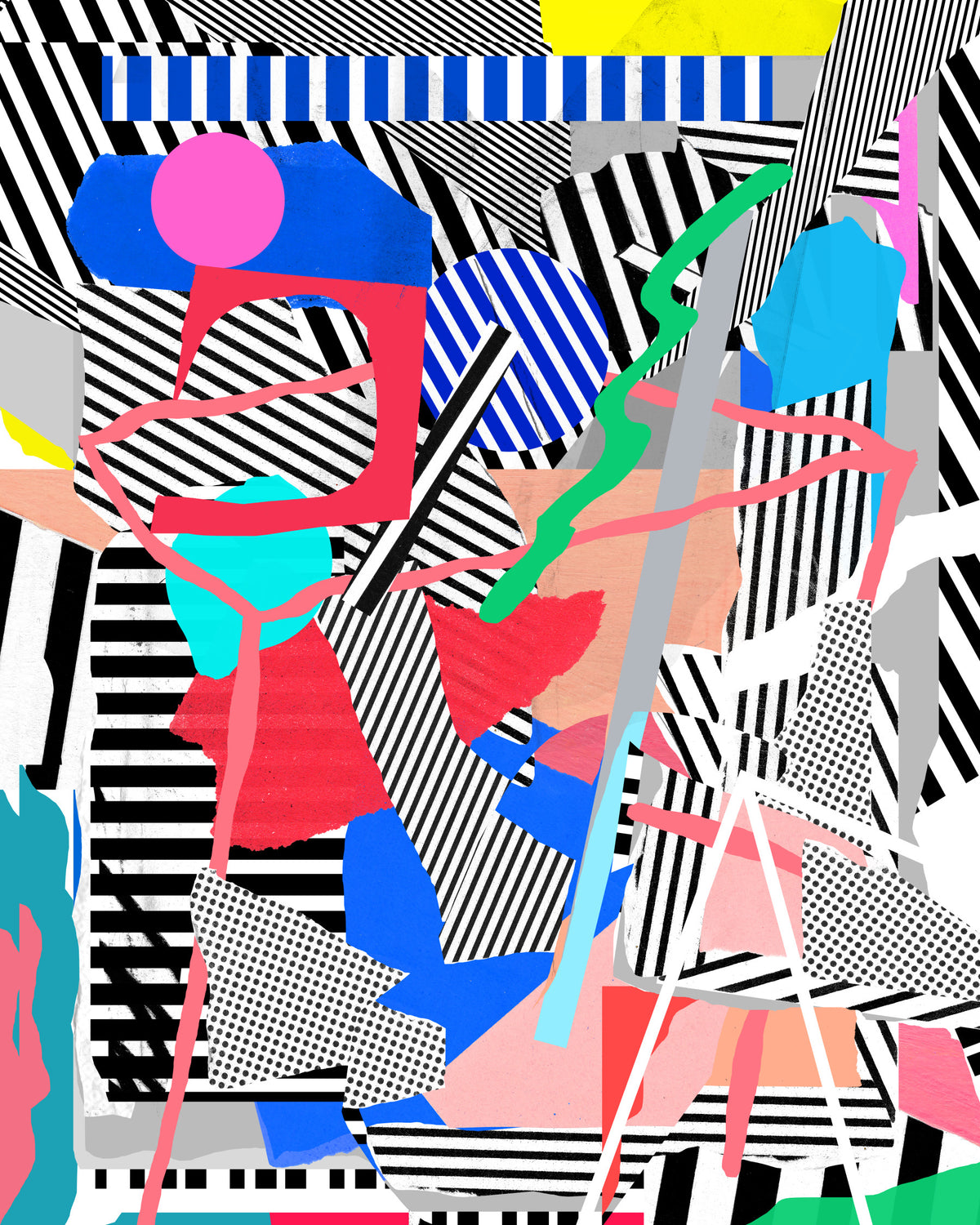 Stripaddicted Wall Mural in your room — zoomed