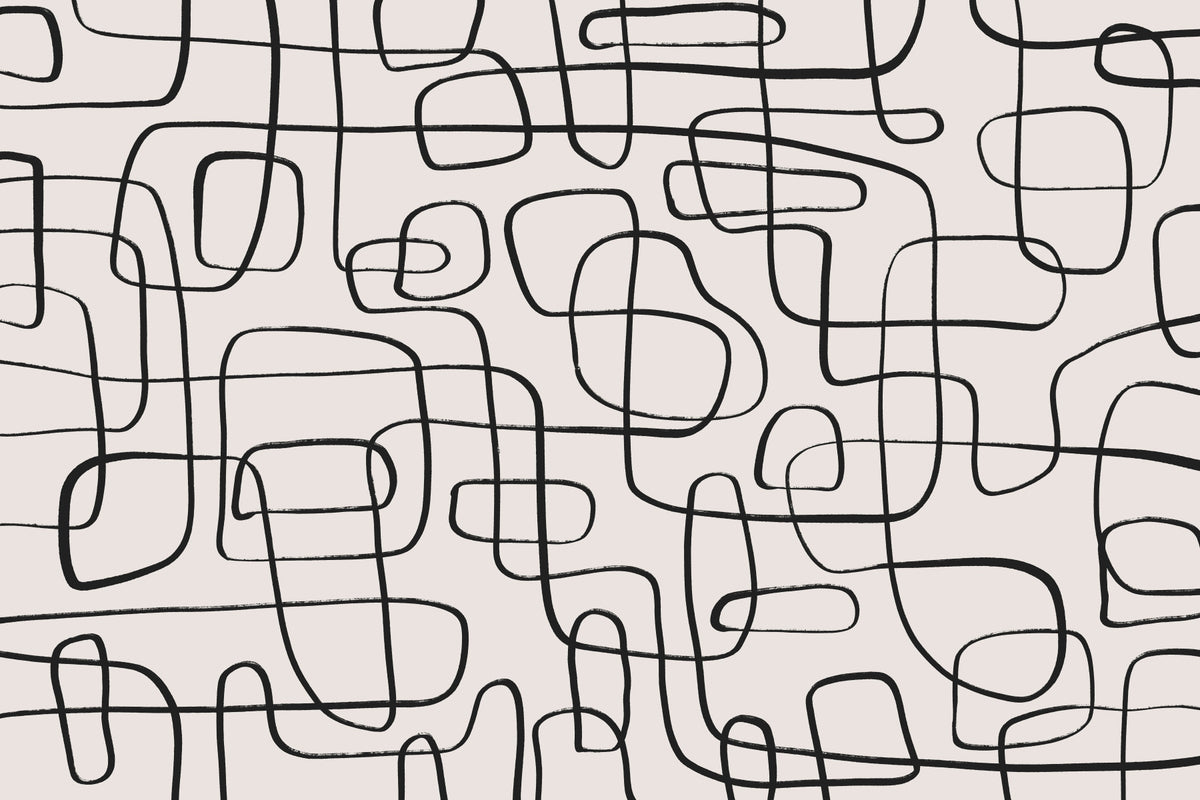Wandering Lines Wall Mural -2372010 in your room — zoomed