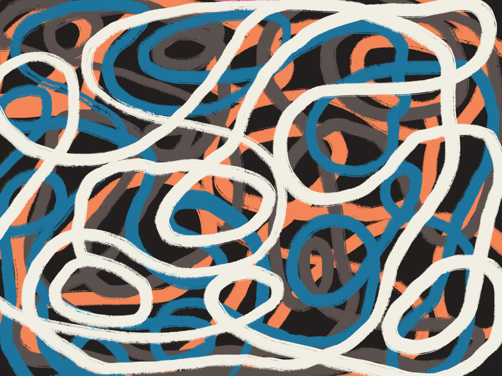 Brushstroke Maze Wall Mural -2630428