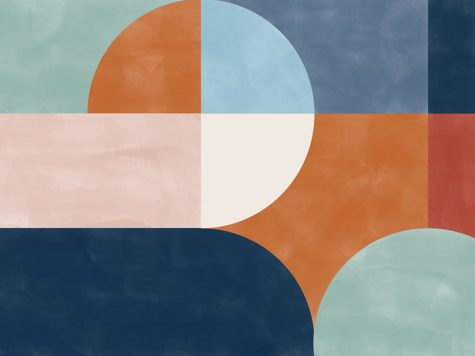 Circle & Square Abstract Wall Mural -2632095