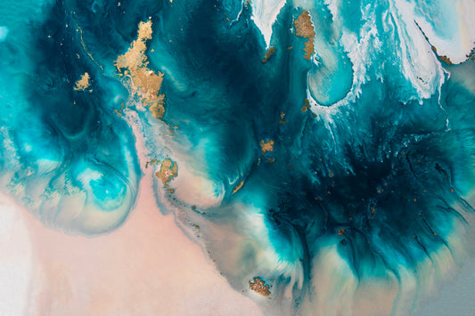 Gilded Azure Flow Wall Mural -2733136