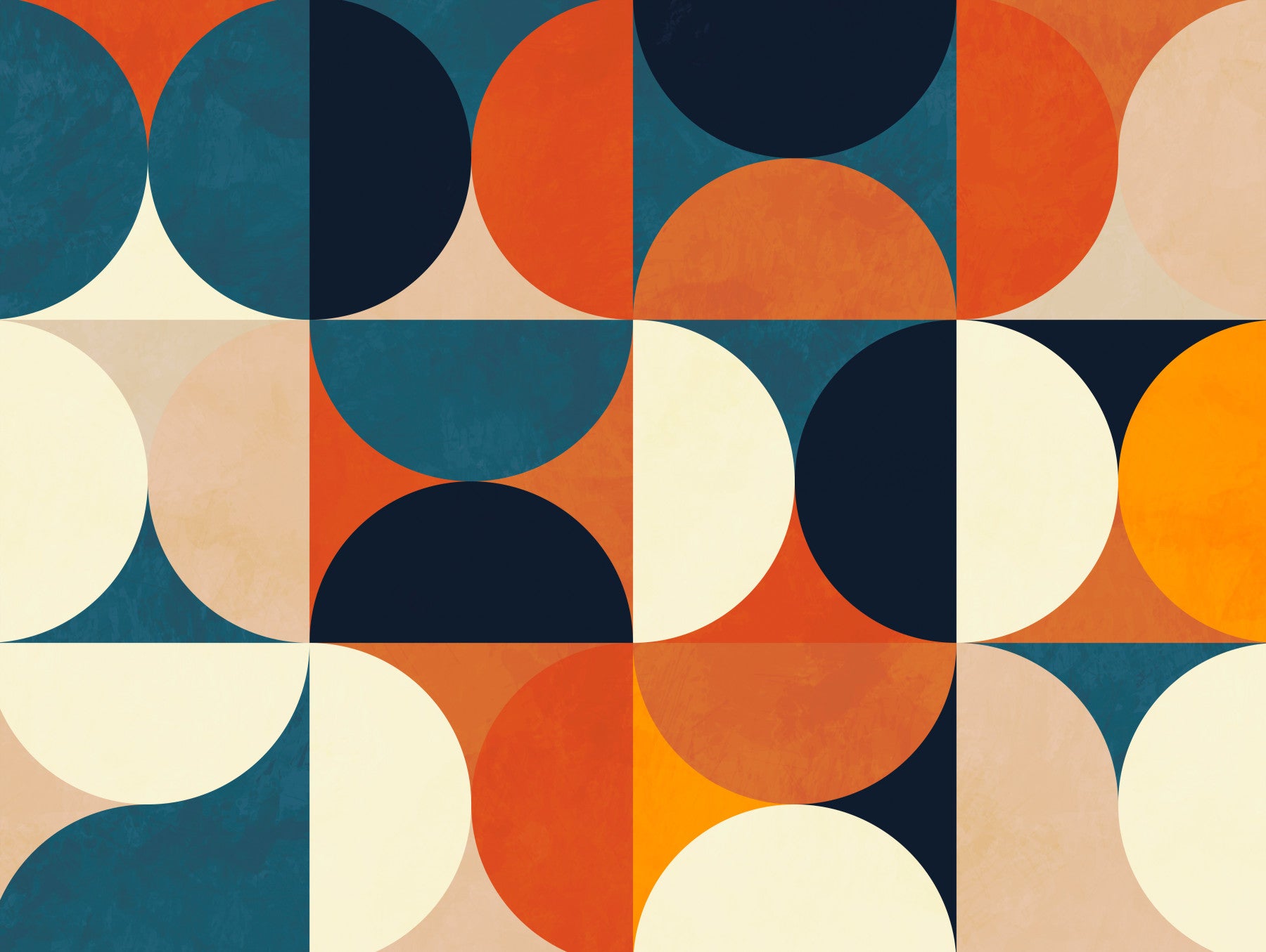 Retro Circles Wall Mural -2861715