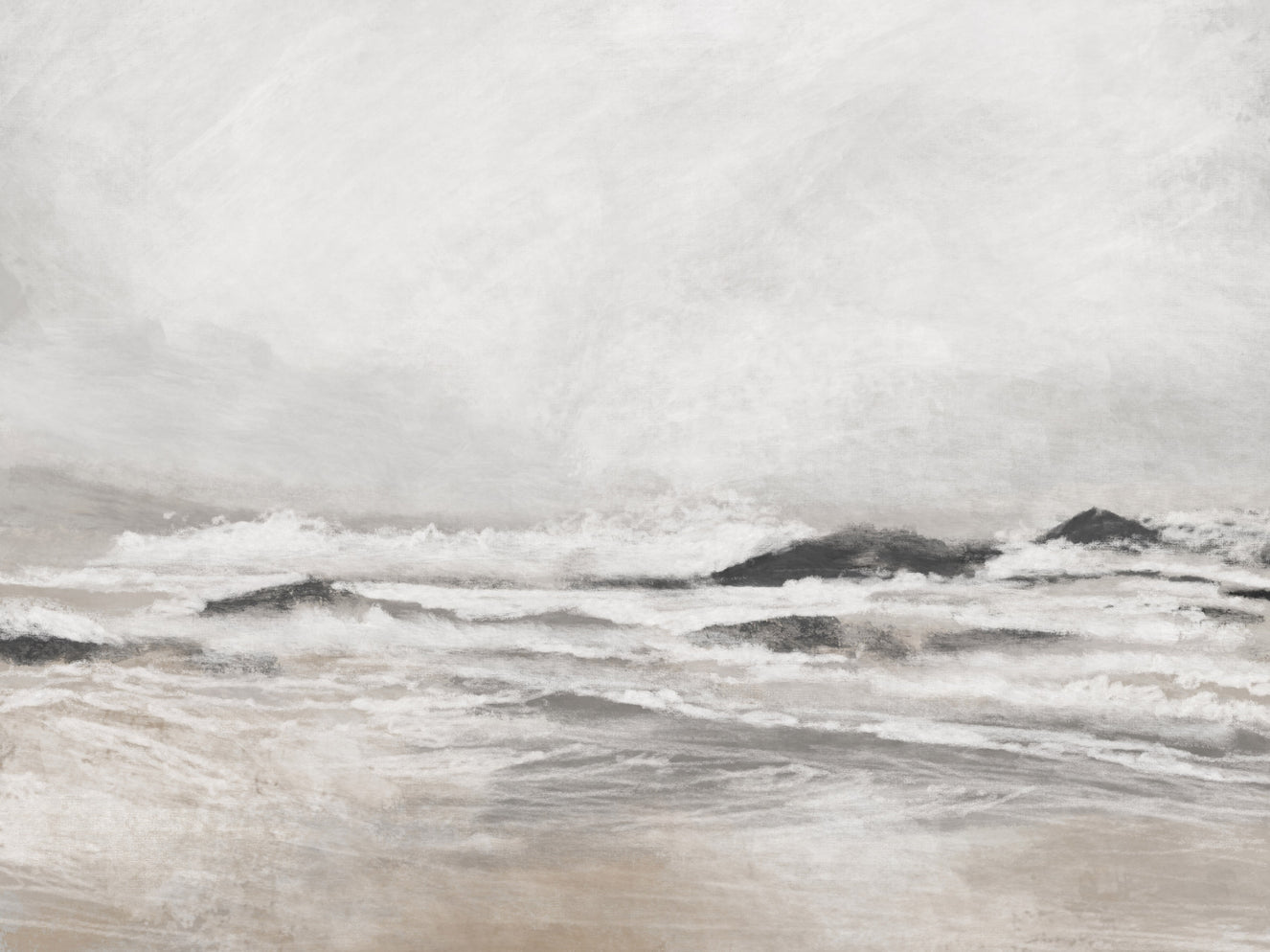 Misty Coast Wall Mural -2923035