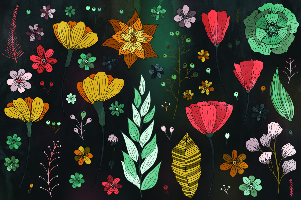 Harmony in Bloom Wall Mural in your room — zoomed