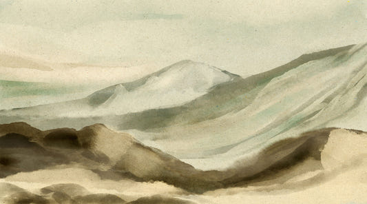 Watercolor Mountainscape Wall Mural -2874338
