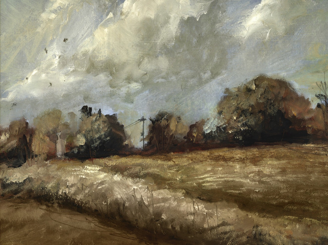 Brushstroke Countryside Wall Mural -2917436
