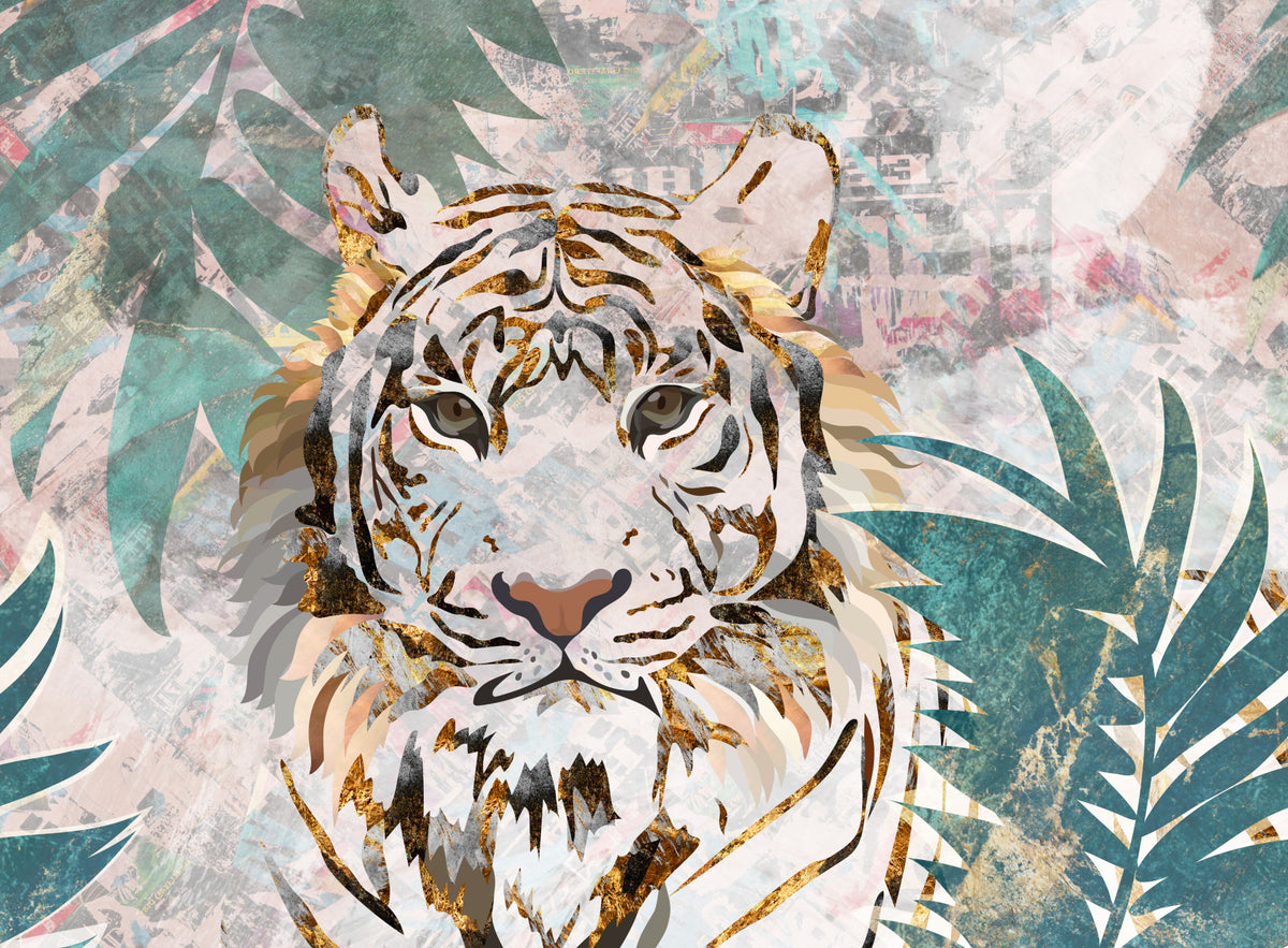 Majestic Jungle Tiger Wall Mural -2466444 in your room — zoomed
