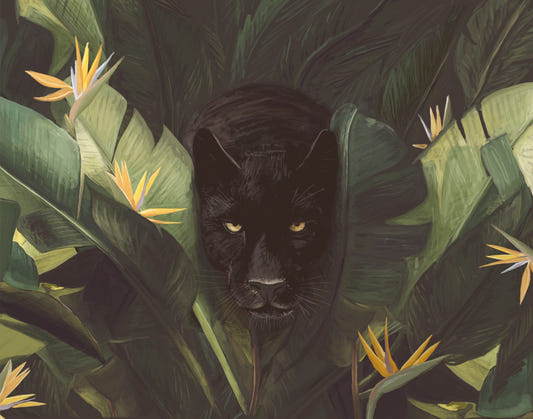 Jungle Noir Hidden Gaze Wall Mural -2489655