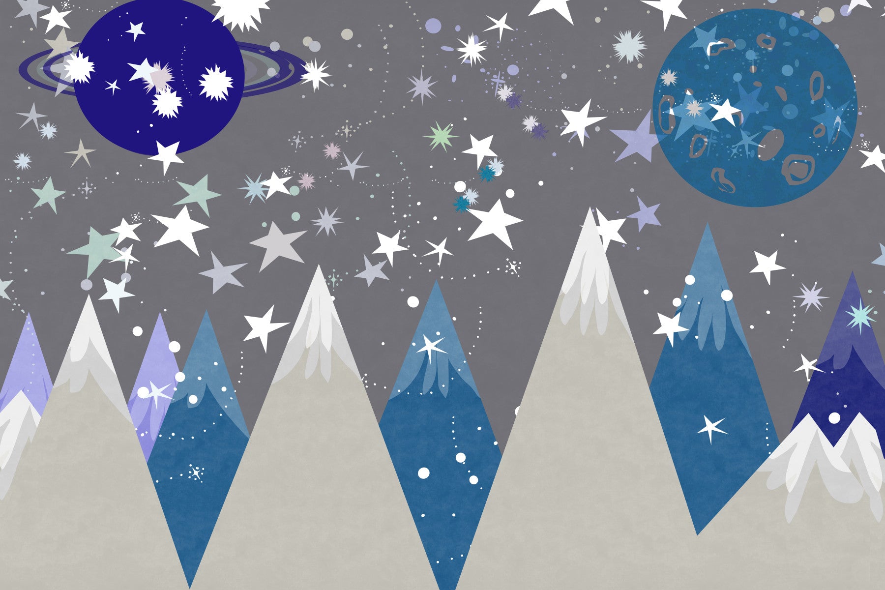 Starry Mountain Dreams Wall Mural -2719923