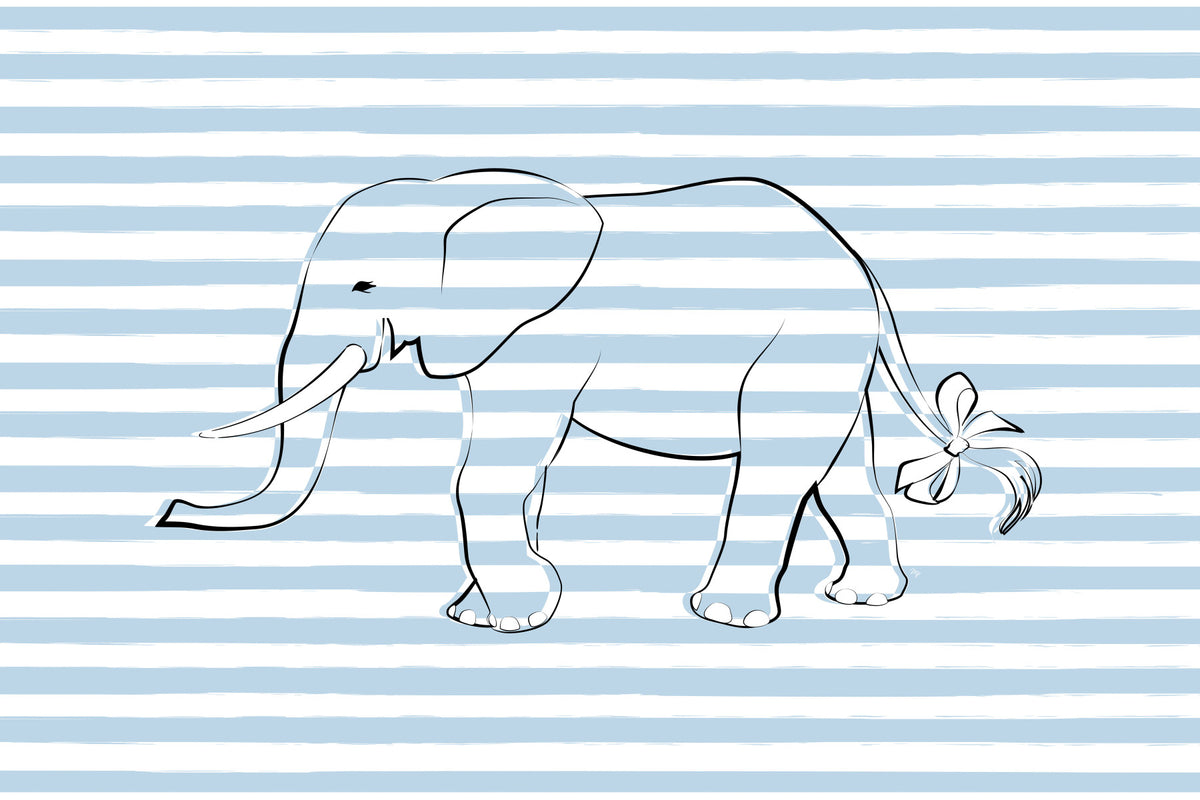 Elephant with a Bow Wall Mural -2643123