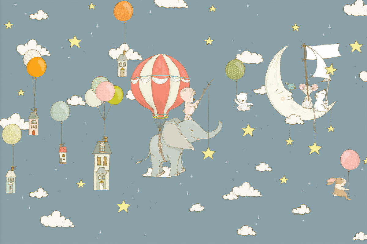 Dreamy Sky Friends Wall Mural -2759471
