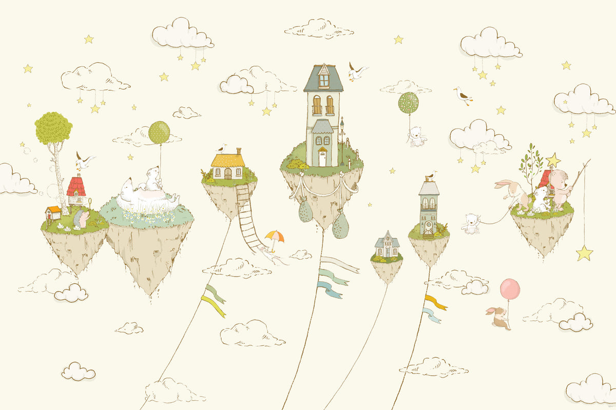 Floating Dreamland Homes Wall Mural -2759478 in your room — zoomed