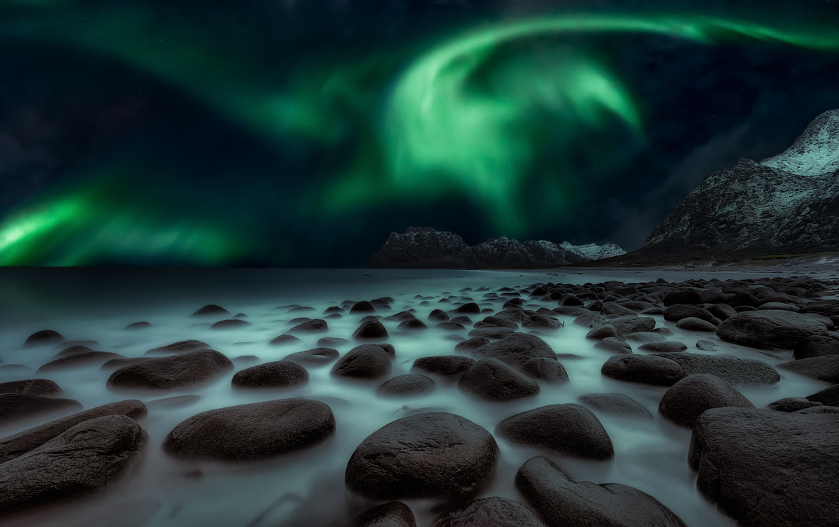 Mystic Shore Lights Wall Mural -804194 in your room — zoomed