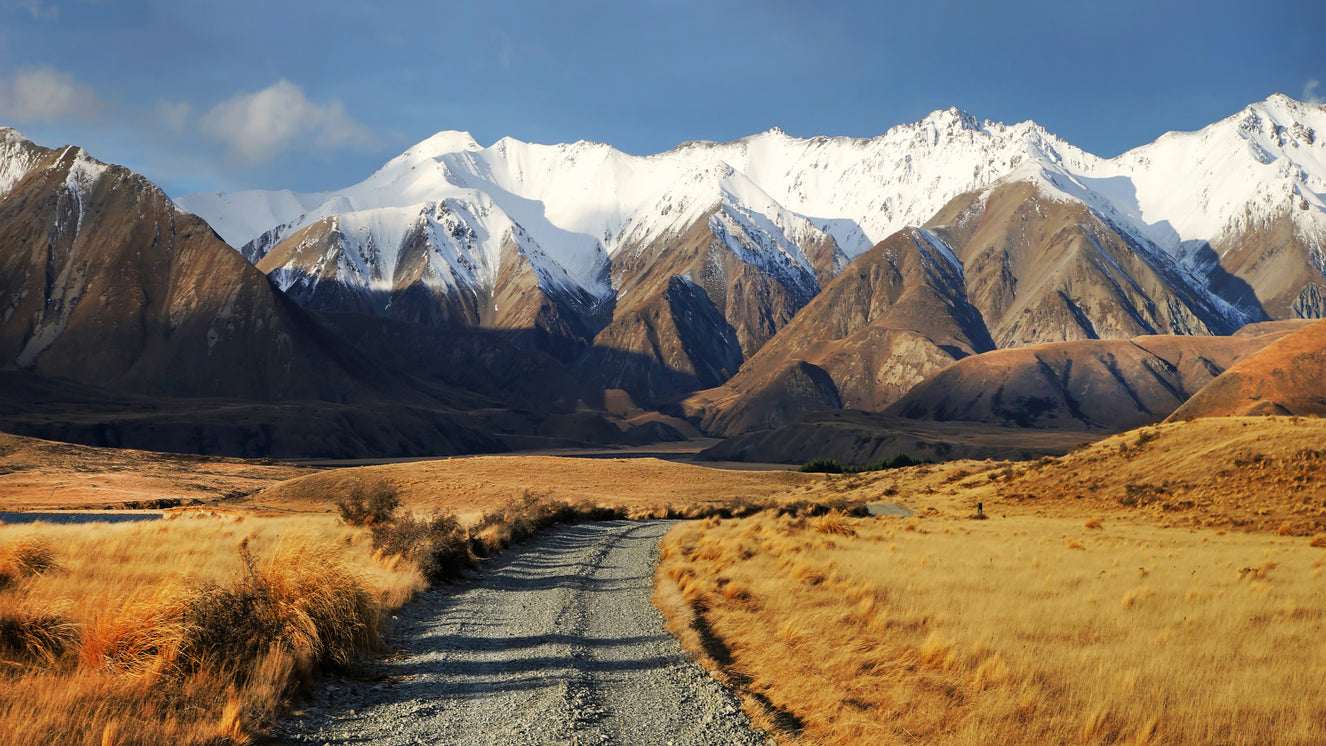 Snowy Peaks Path Wall Mural -2563227
