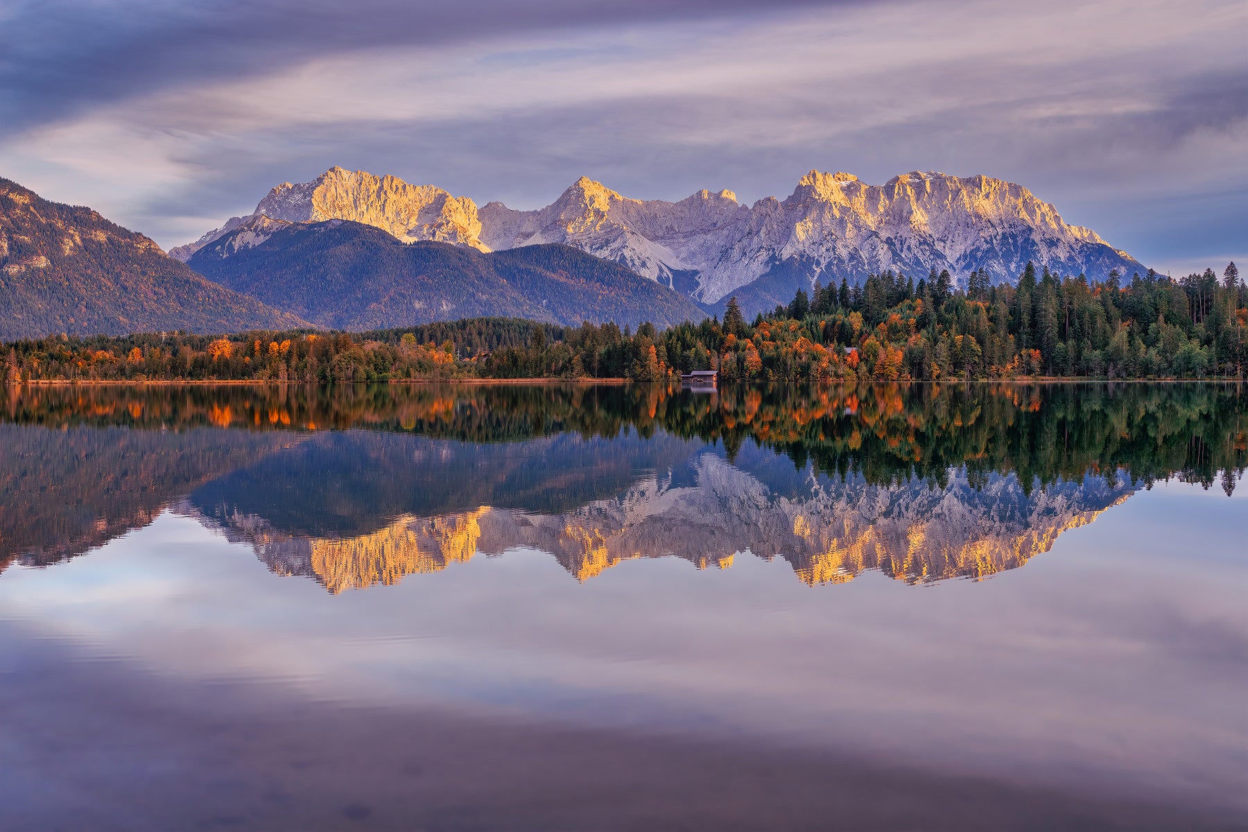 Golden Peaks Reflection Wall Mural -2329680