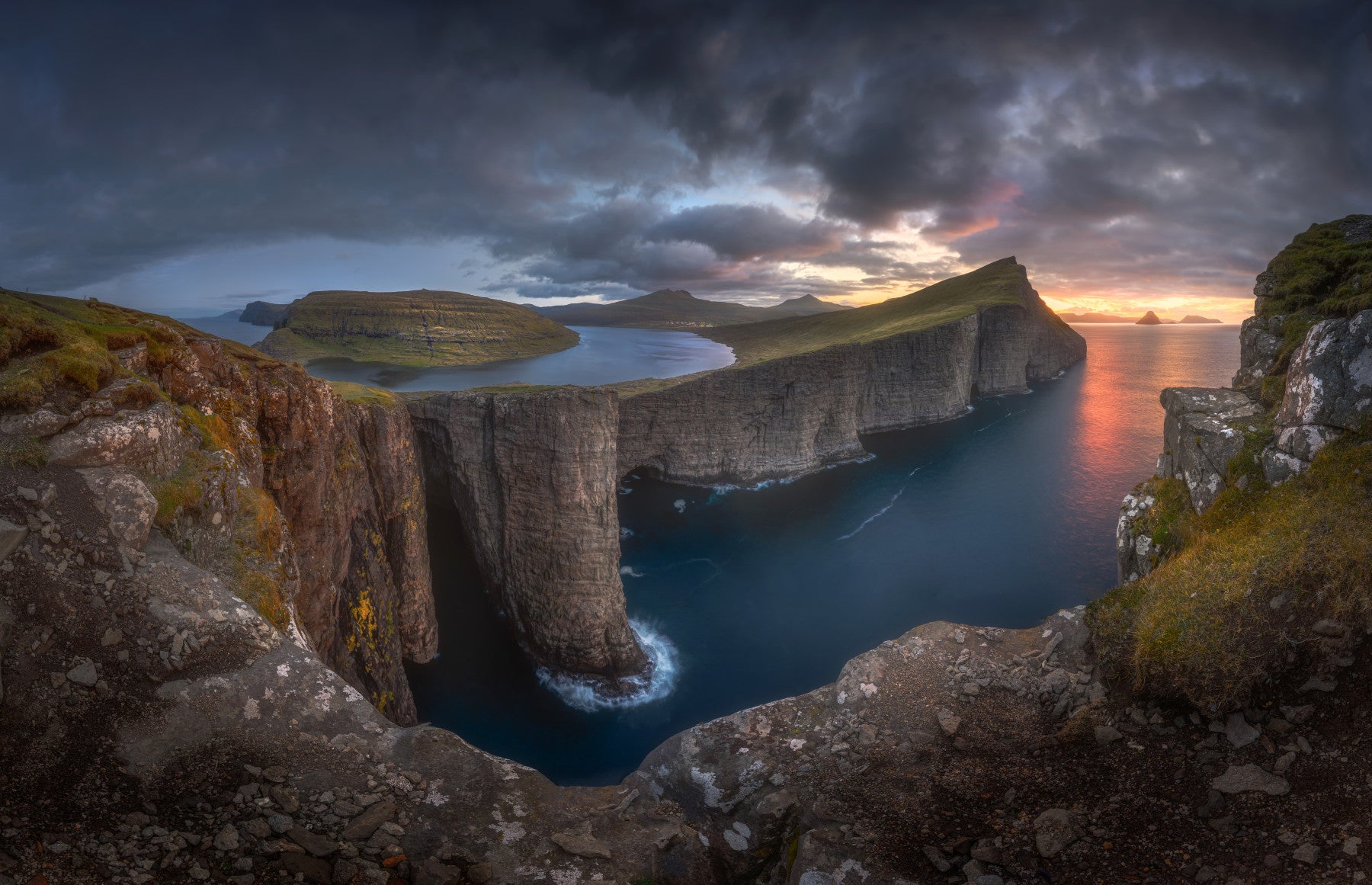 Faroe Cliffs Dawn Wall Mural -2655687