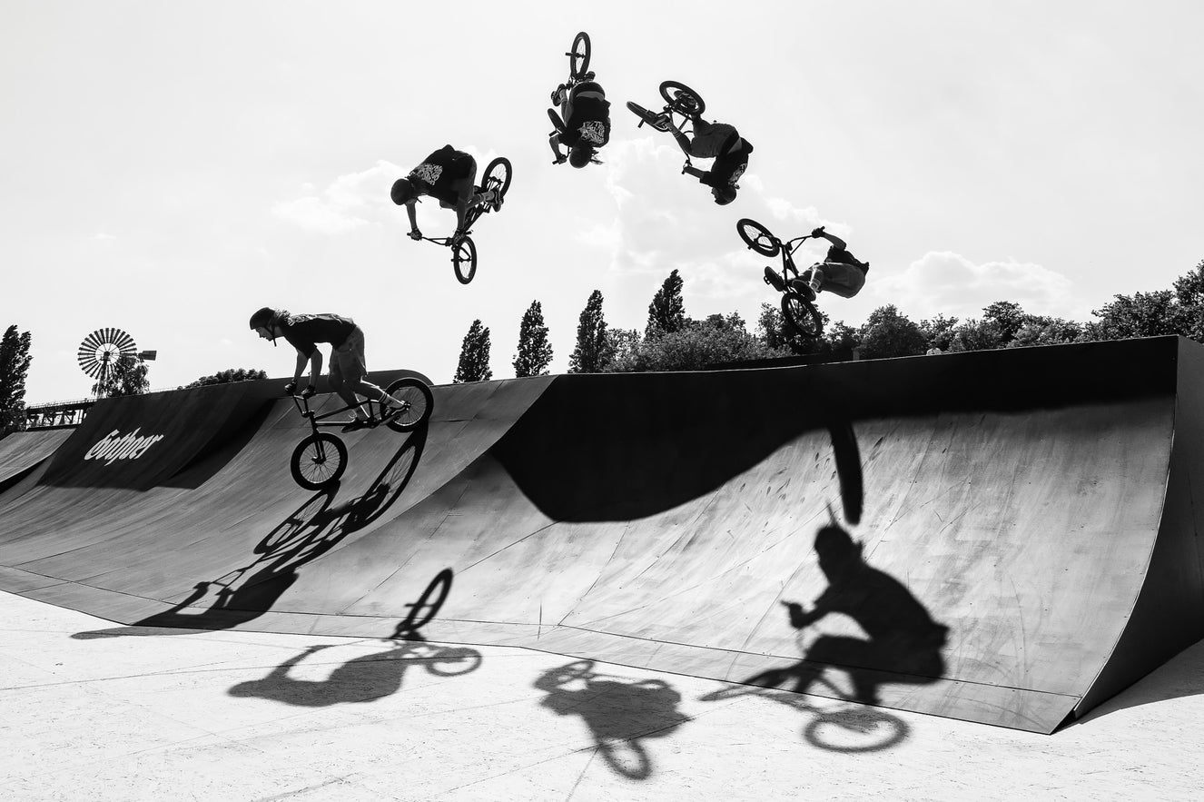 Monochrome BMX Shadow & Style Wall Mural -2545318