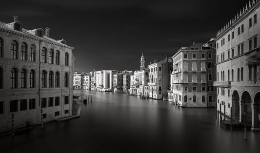 Venetian Echoes Monochrome Serenity Wall Mural -2318750