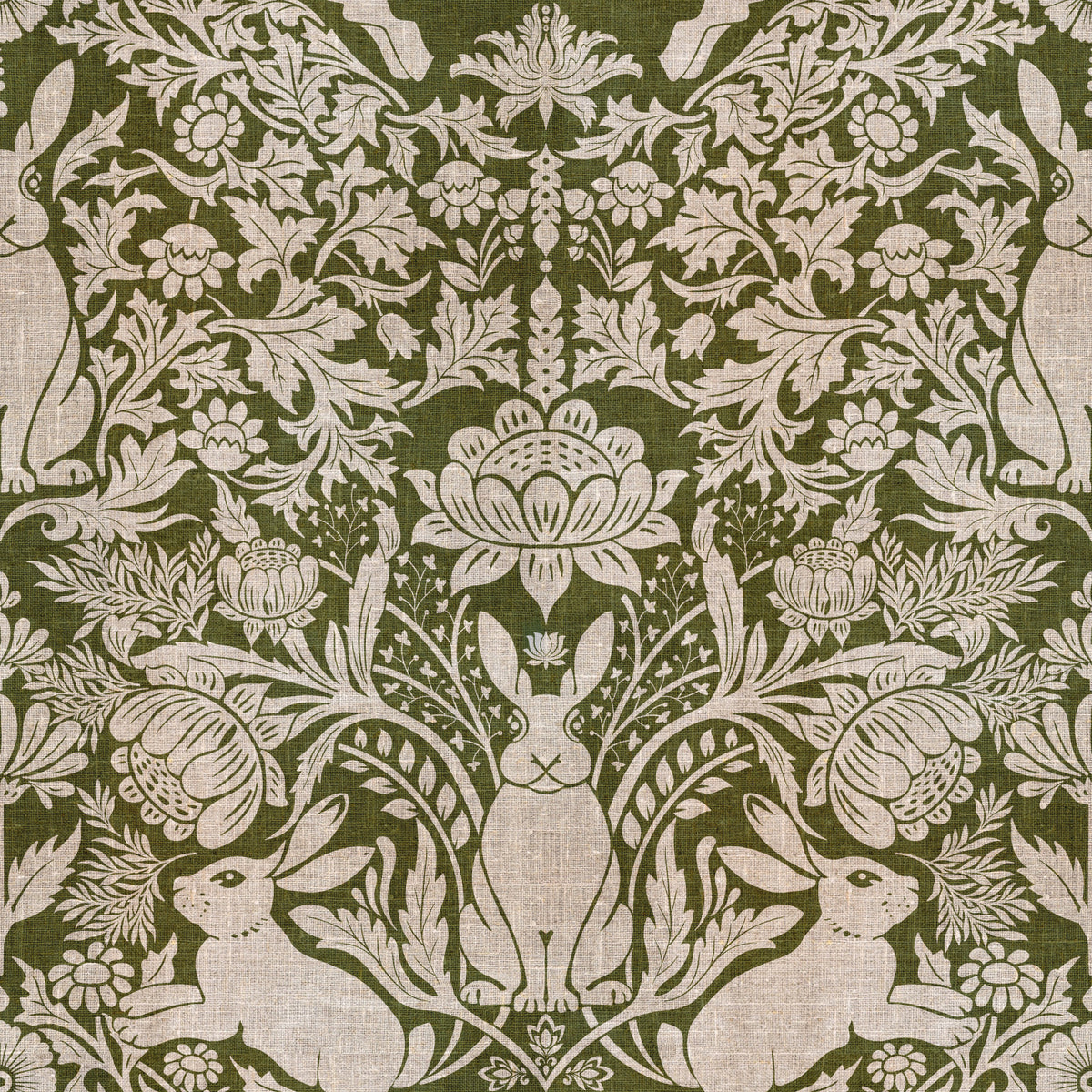 Forest Hare Tapestry Wallpaper⁠