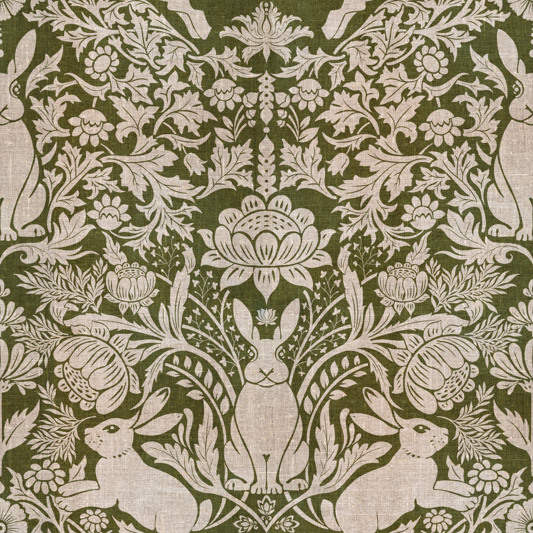 Forest Hare Tapestry Wallpaper⁠