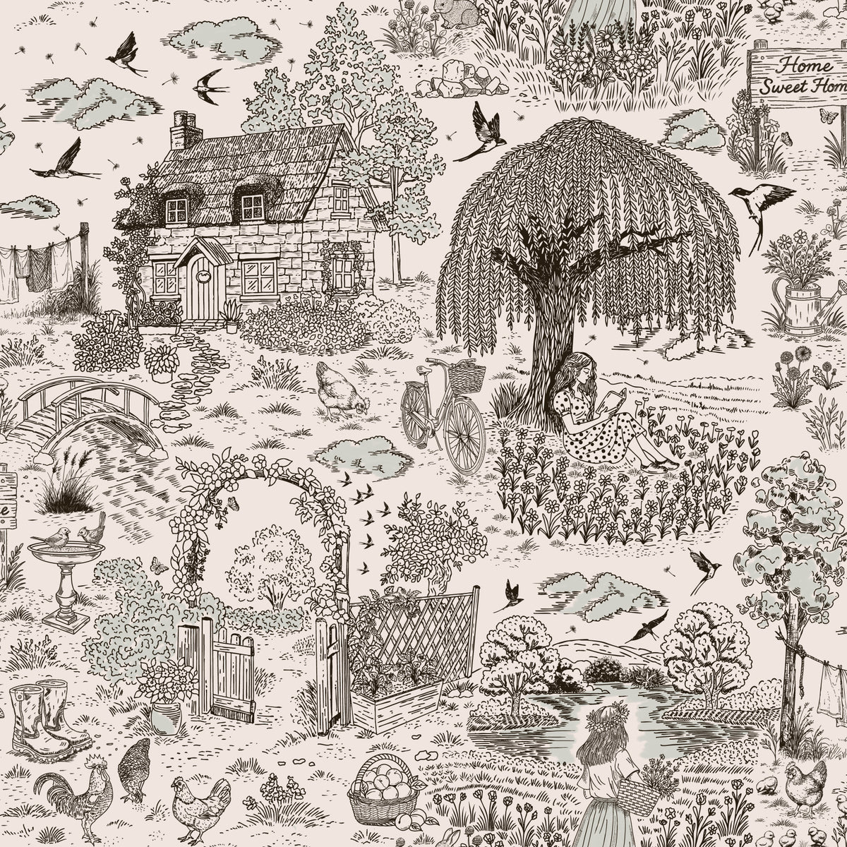 Countryside Sketch Wallpaper⁠
