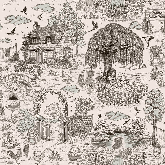 Countryside Sketch Wallpaper⁠