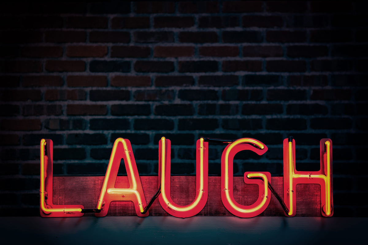 Laugh Neon Glow Wall Mural -2226251 in your room — zoomed