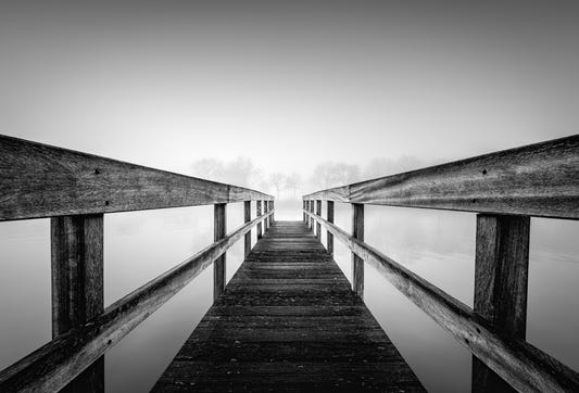 Foggy Bridge View Wall Mural