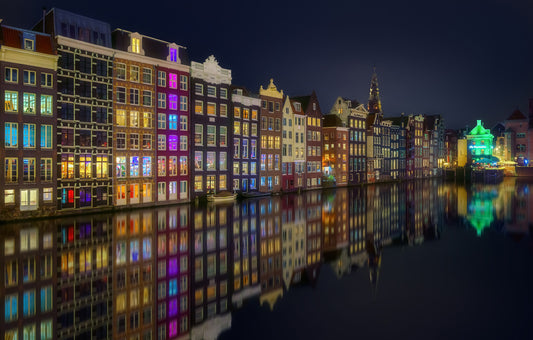 Amsterdam Nights City Lights Wall Mural -2268523