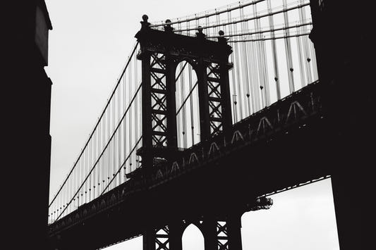 Urban Span Bridge Silhouette Wall Mural -02333759
