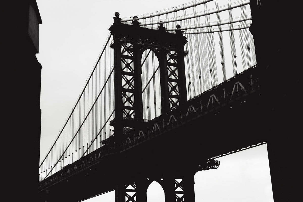 Urban Span Bridge Silhouette Wall Mural -02333759