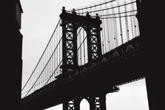 Urban Span Bridge Silhouette Wall Mural -02333759