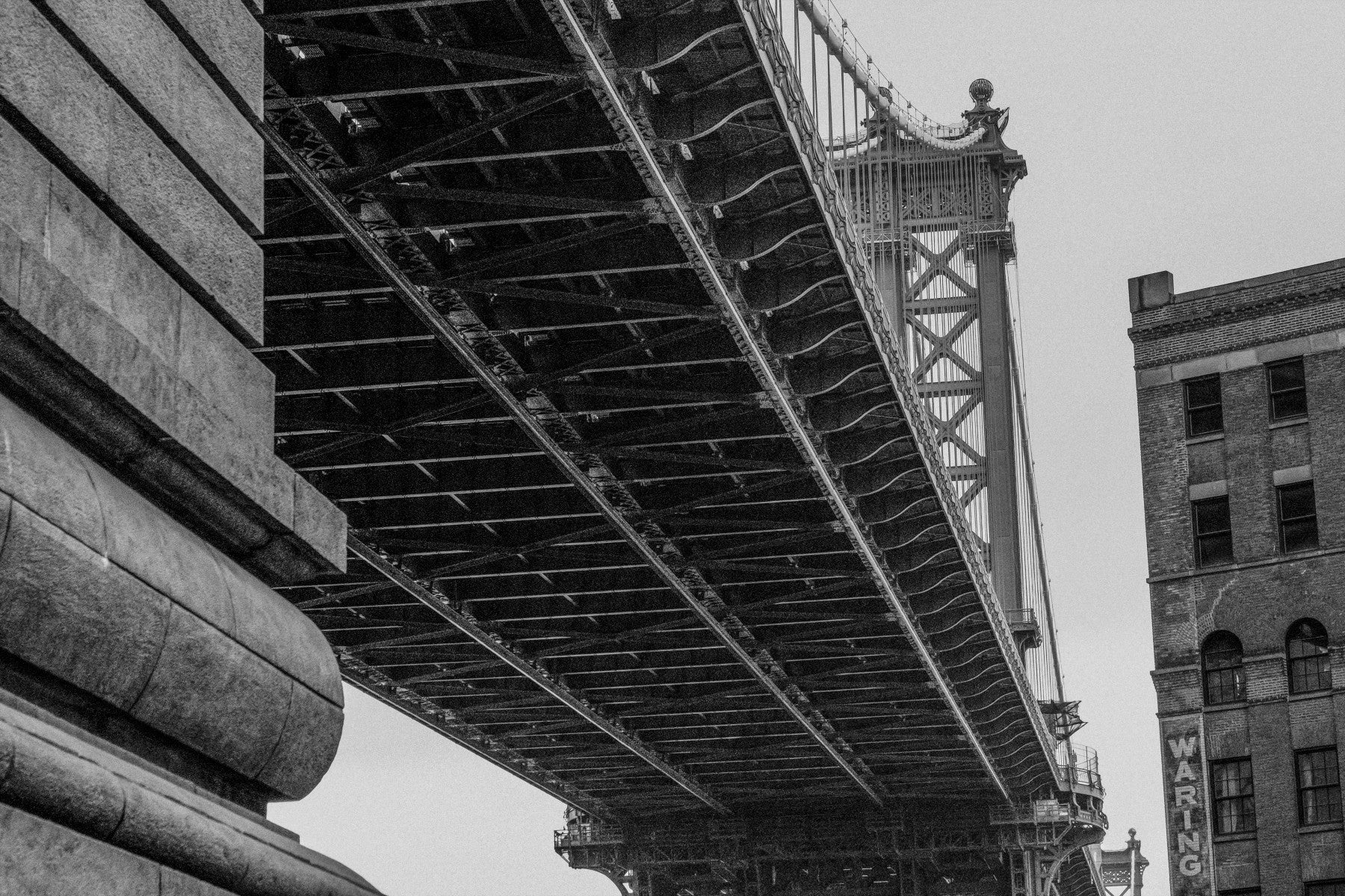Urban Arch Black & White Bridge Wall Mural -2121314