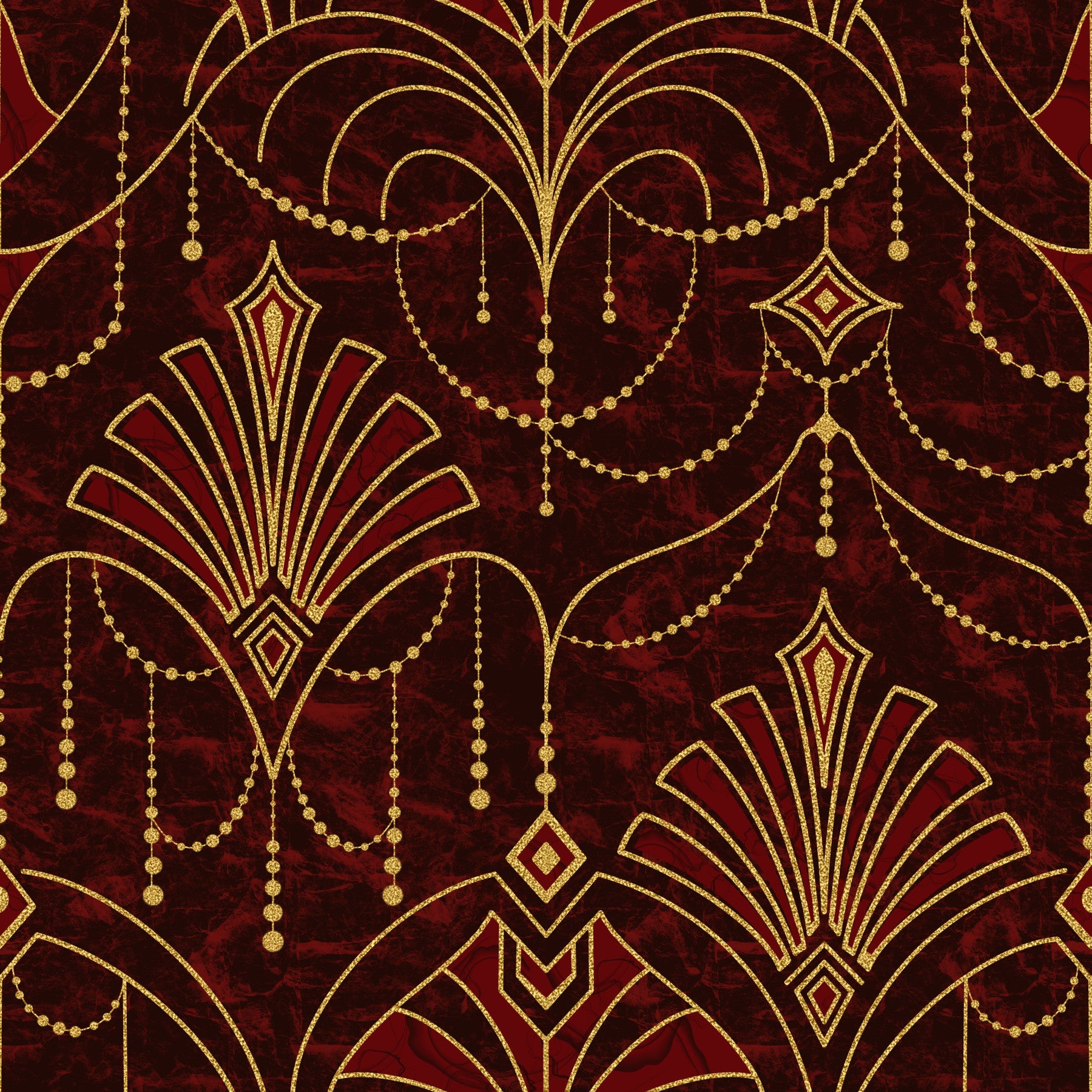 Ruby Deco Radiance Wallpaper⁠