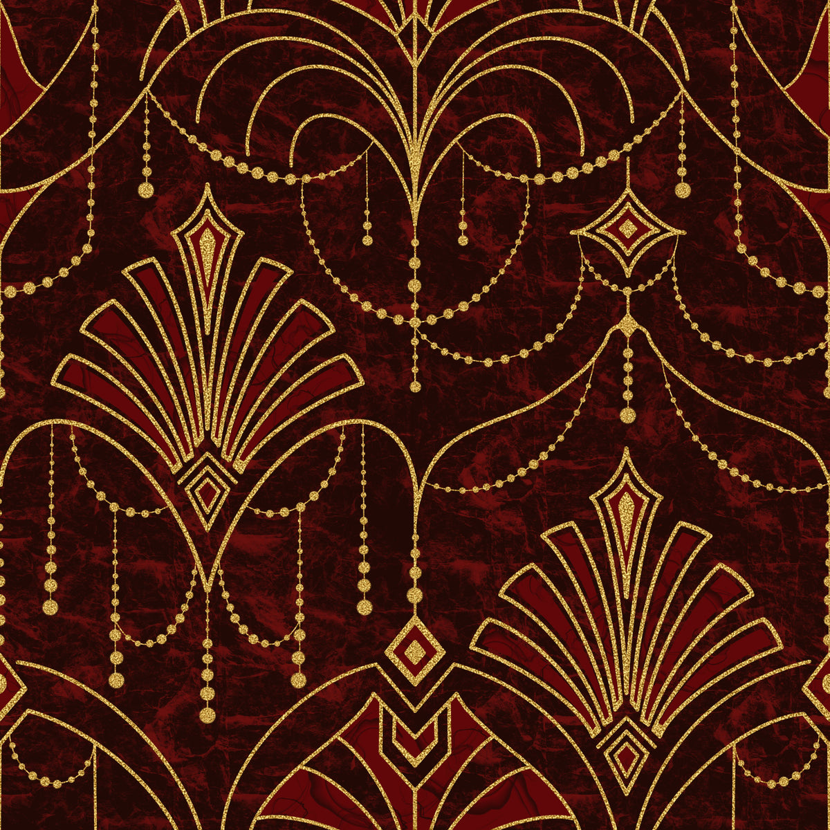 Ruby Deco Radiance Wallpaper⁠ in your room — zoomed