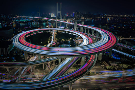 City Flow Light Trails Wall Mural -2356172