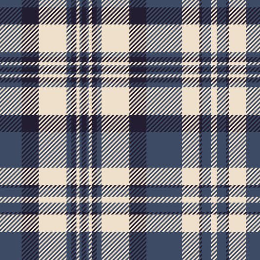 Navy Tartan Checks Wallpaper⁠