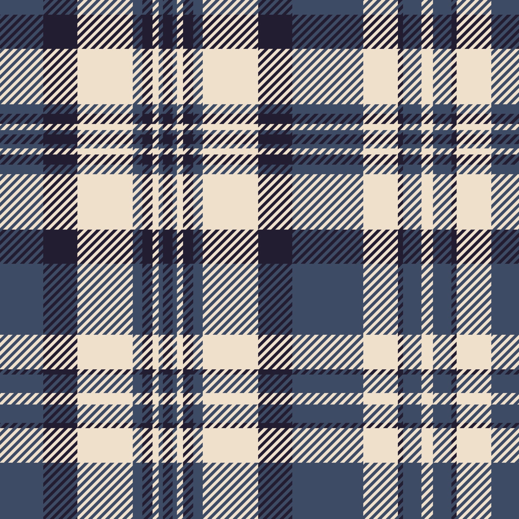 Navy Tartan Checks Wallpaper⁠