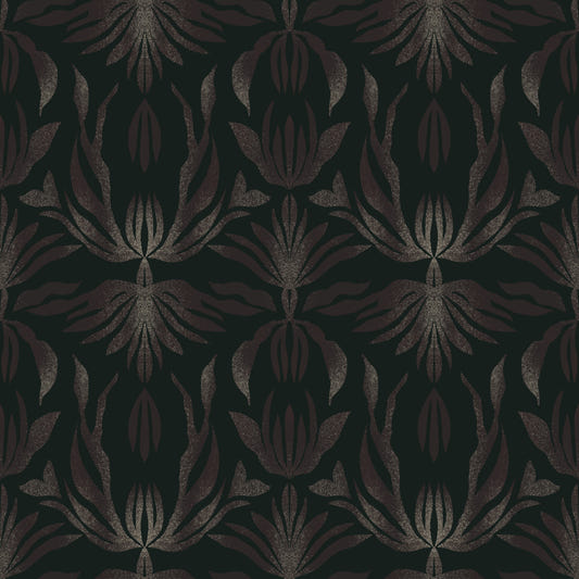 Bronze Floral Fantasy Wallpaper⁠