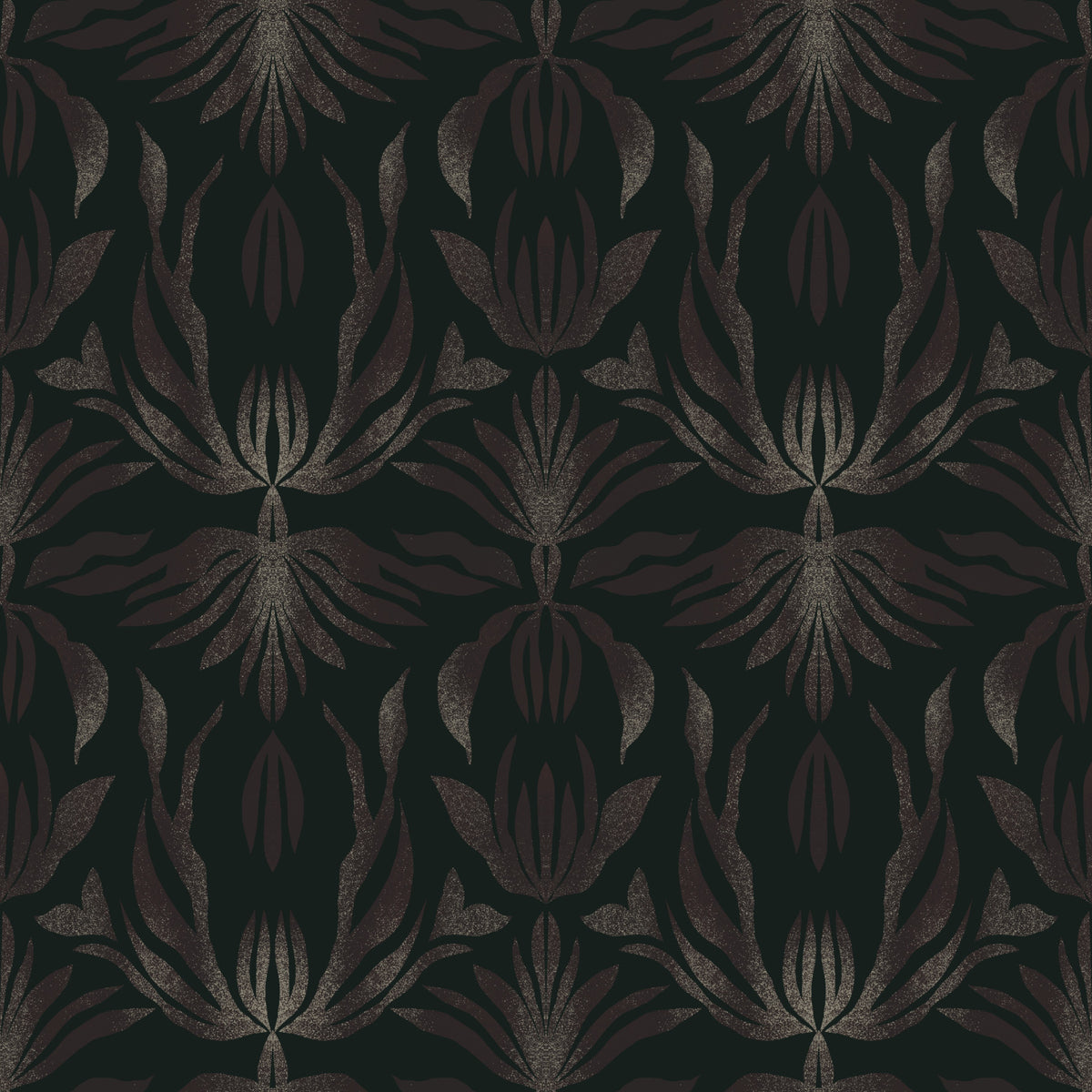 Bronze Floral Fantasy Wallpaper⁠