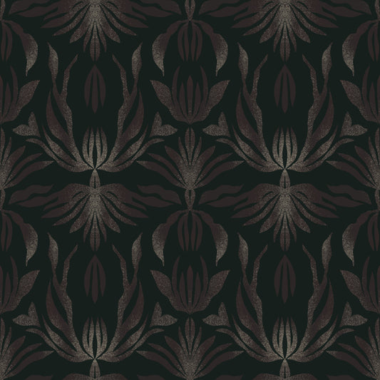 Bronze Floral Fantasy Wallpaper⁠