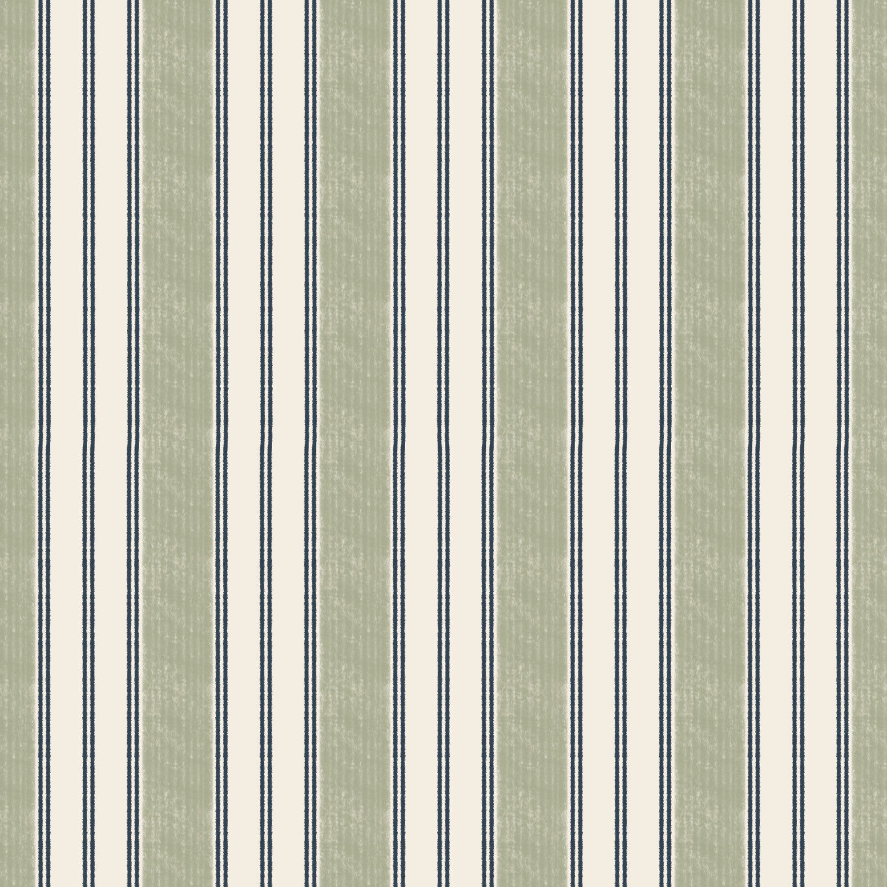 Preppy Grandmillenial ticking stripes-Green Wallpaper⁠