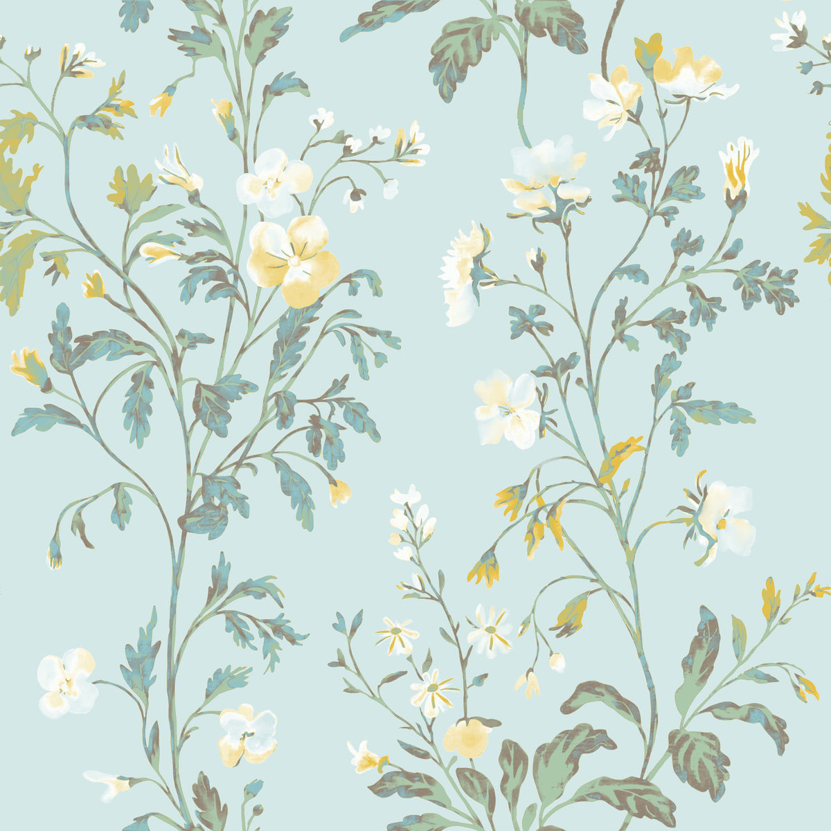 Light Pastel Botanical Dream Wallpaper⁠