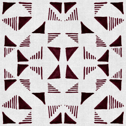 Triangles Composition Burgundy Wallpaper⁠