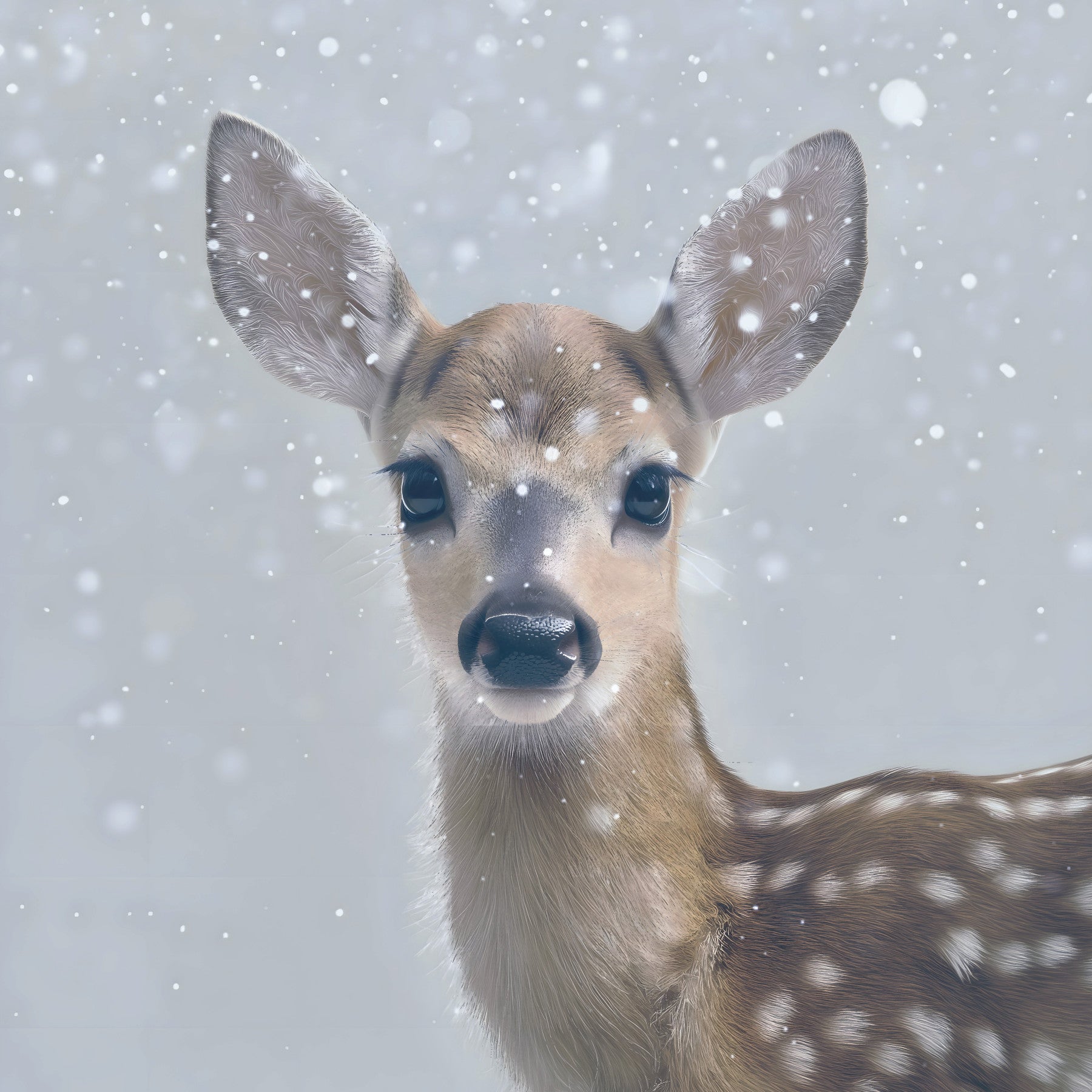Quiet Winter Fawn Wall Mural
