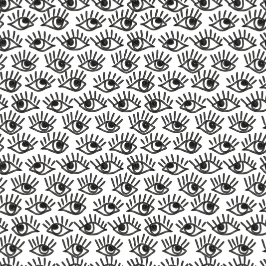 Monochrome Staring Eyes Wall Mural